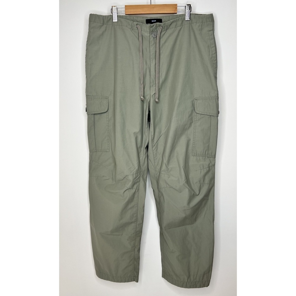 GAP Utility Cargo Pants Mens Medium Green Baggy Skater Pockets Outdoor Y2K VTG